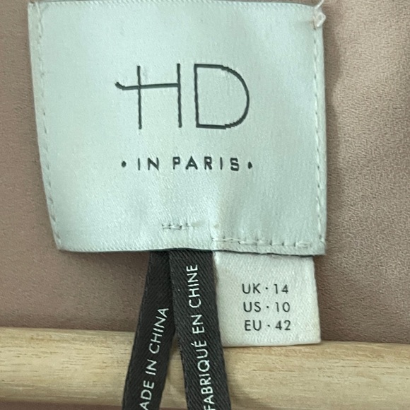 HD in Paris Anthropologie Pink Lace Trim Blouse US 10 Romantic Pintuck Top - Picture 3 of 5